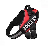 Pechera Police K9 rojo para mascotas perros y/o gatos talla XS